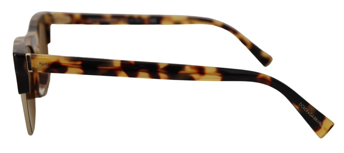 Dolce & Gabbana Brown Gold Acetate Havana DG430A Sunglasses Dolce & Gabbana