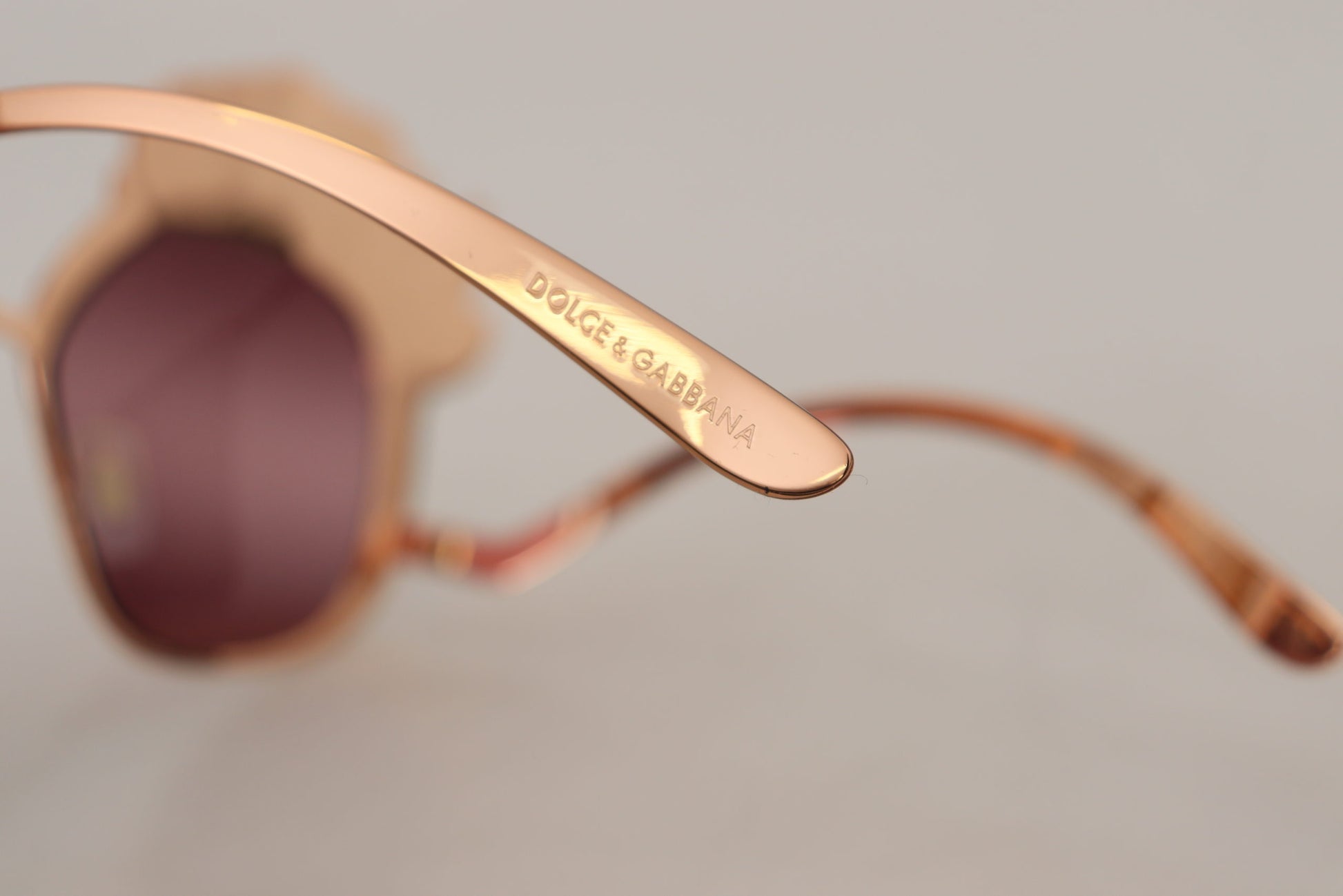 Dolce & Gabbana Pink Gold Rose Sequin Embroidery DG2202 Sunglasses Dolce & Gabbana
