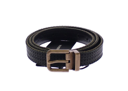 Dolce & Gabbana Blue Leather Logo Belt Dolce & Gabbana