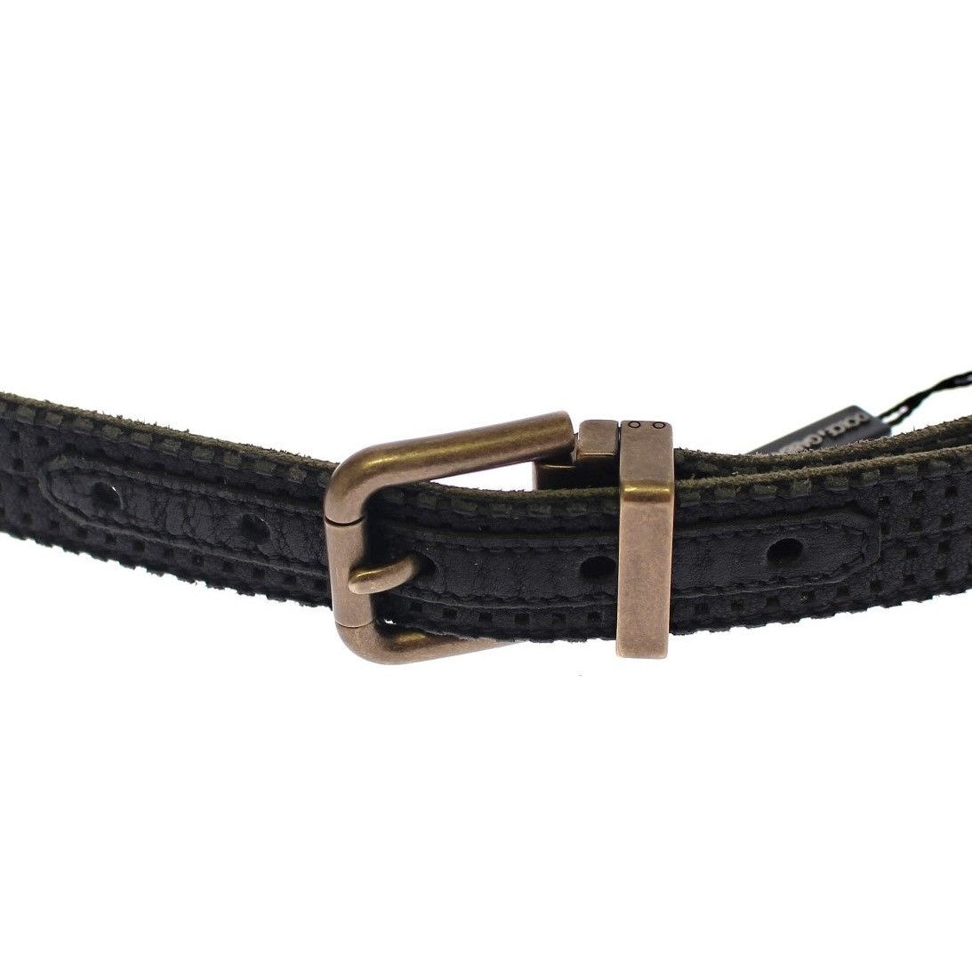 Dolce & Gabbana Blue Leather Logo Belt