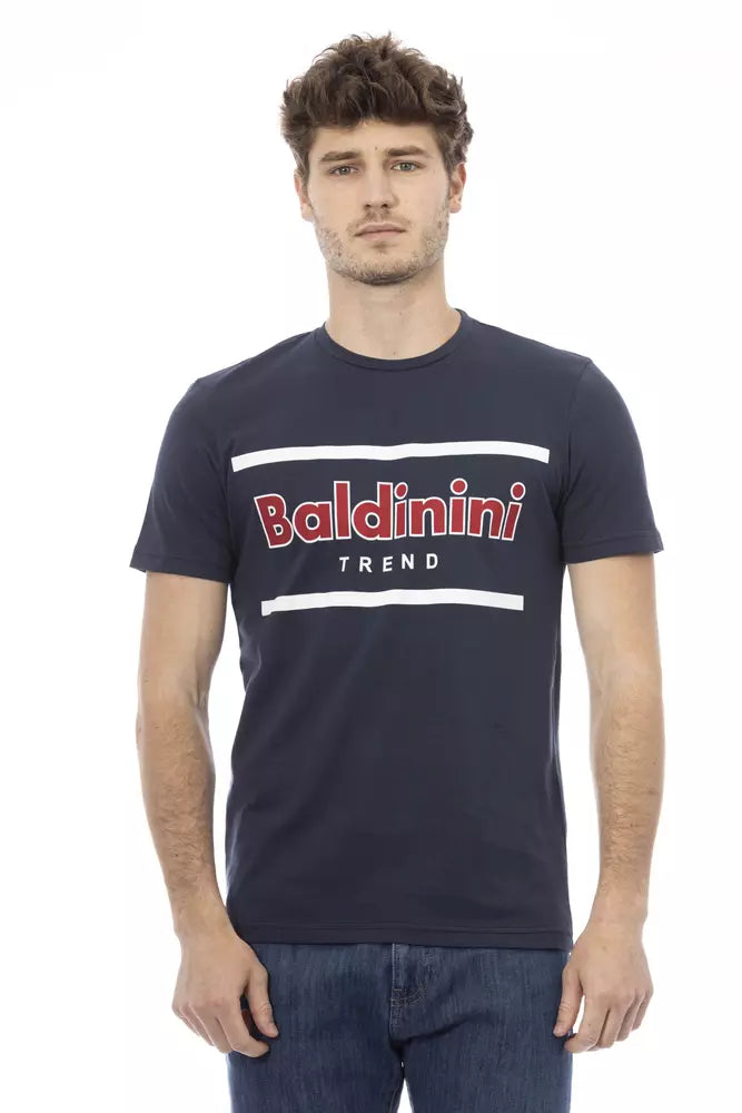Baldinini Trend Blue Cotton Men's T-Shirt Baldinini Trend