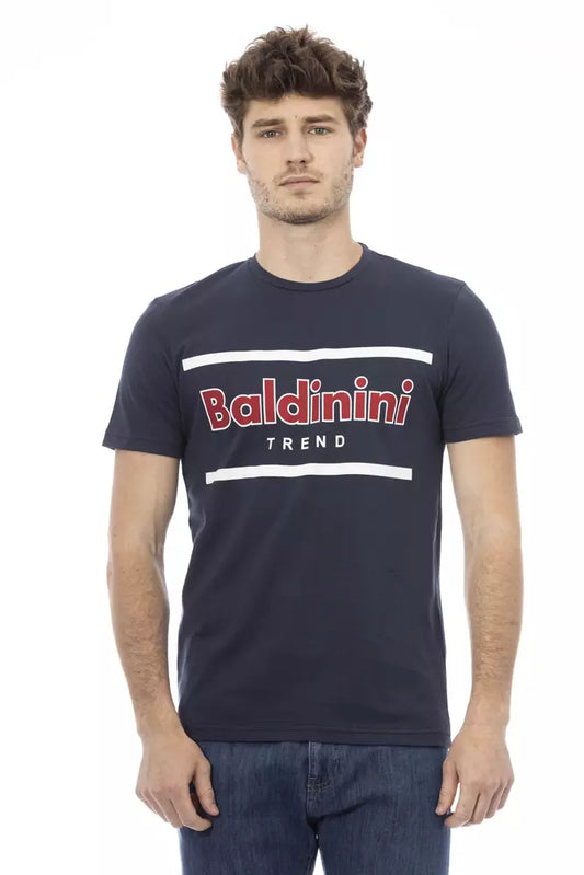 Baldinini Trend Blue Cotton Men's T-Shirt Baldinini Trend