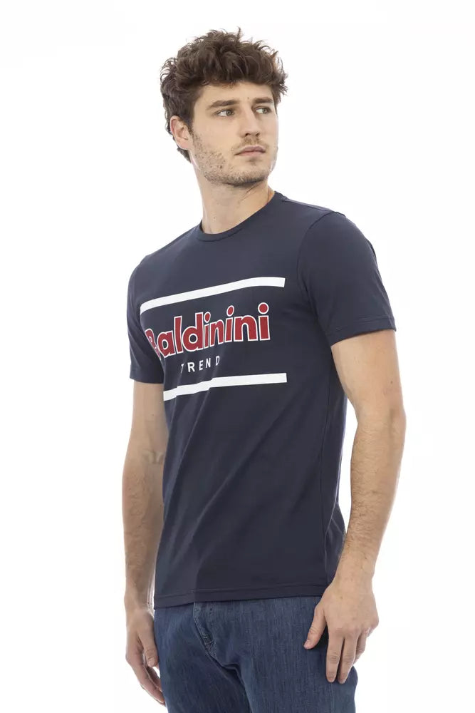 Baldinini Trend Blue Cotton Men's T-Shirt Baldinini Trend