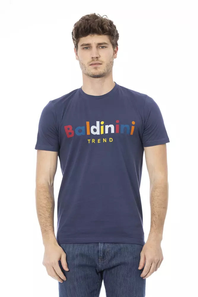 Baldinini Trend Blue Cotton Men T-Shirt Baldinini Trend