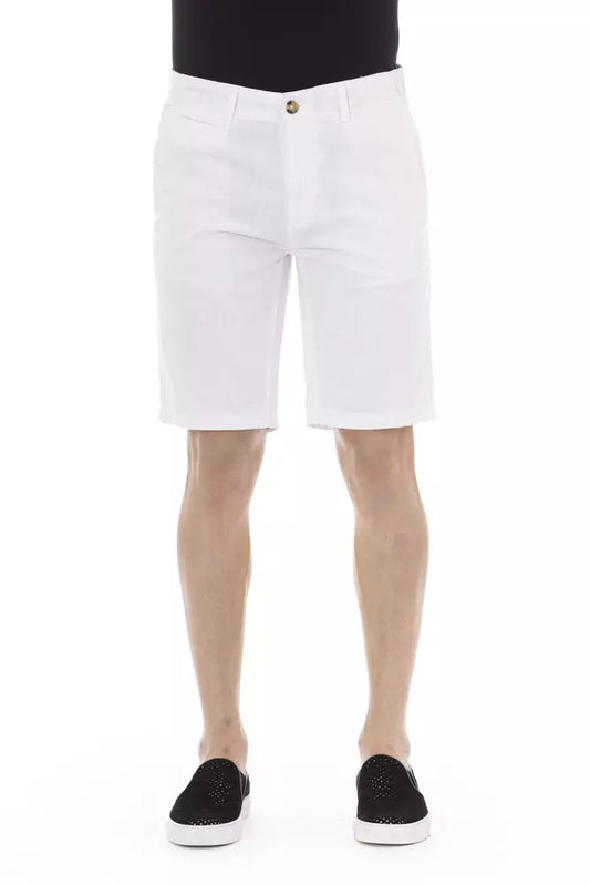 Baldinini Trend White Cotton Men's Bermuda Short Baldinini Trend