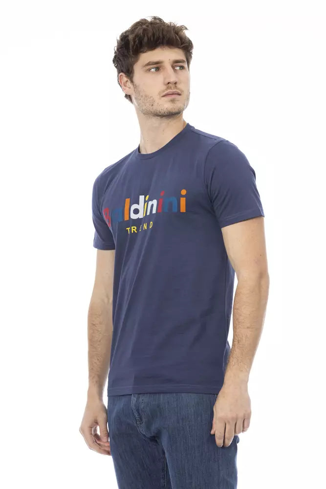 Baldinini Trend Blue Cotton Men T-Shirt Baldinini Trend