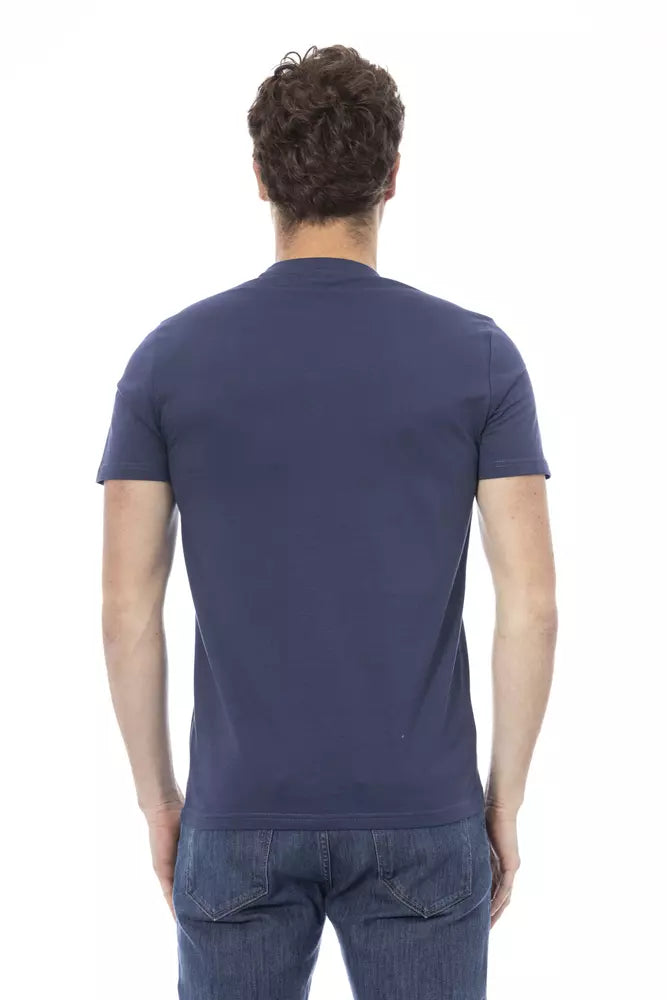 Baldinini Trend Blue Cotton Men T-Shirt Baldinini Trend