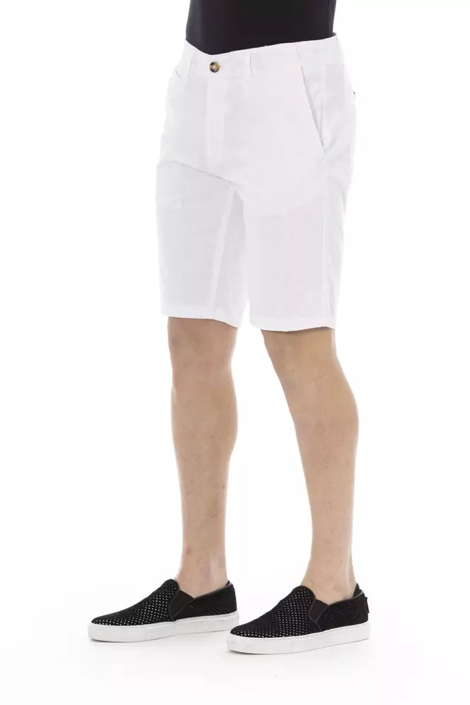 Baldinini Trend White Cotton Men's Bermuda Short Baldinini Trend