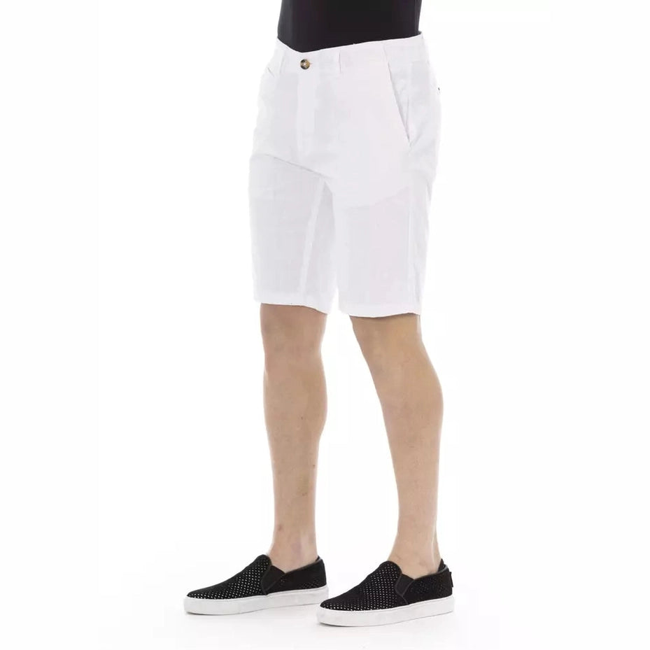 Baldinini Trend White Cotton Men Bermuda Short