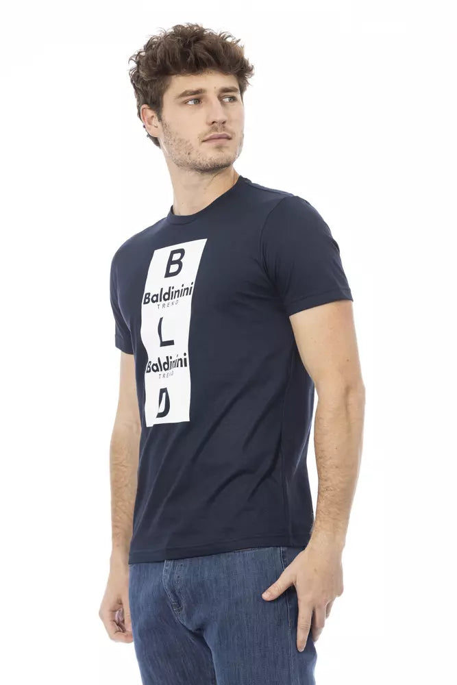 Baldinini Trend Blue Cotton Men T-Shirt Baldinini Trend