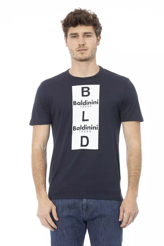 Baldinini Trend Blue Cotton Men's T-Shirt Baldinini Trend