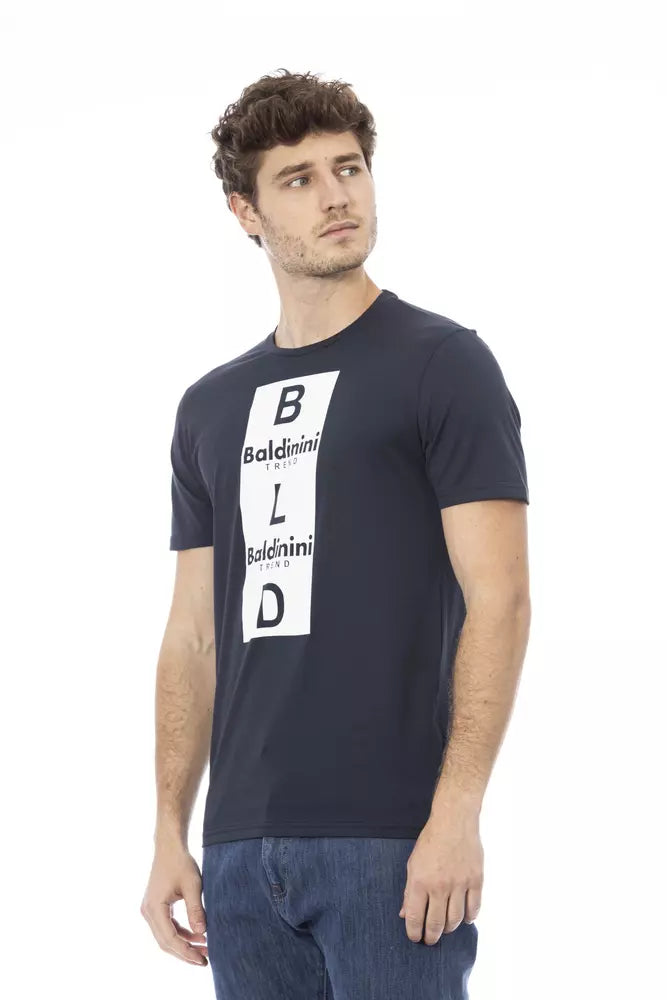 Baldinini Trend Blue Cotton Men's T-Shirt Baldinini Trend