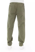 Baldinini Trend Army cotton jeans showing a slim fit design with classic five-pocket style and belt loops.