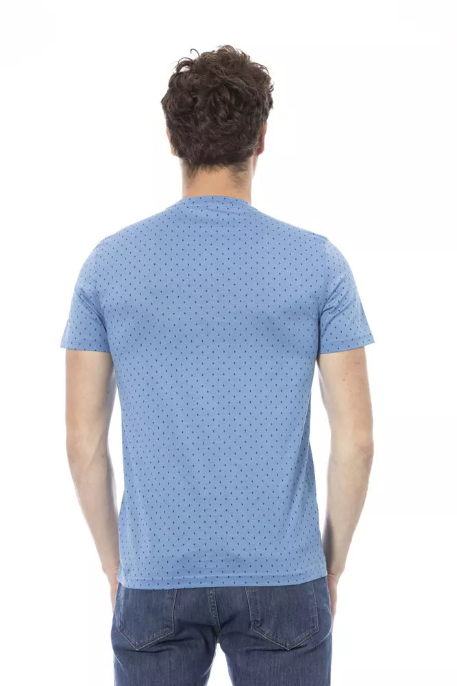 Baldinini Trend Light Blue Cotton Men T-Shirt Baldinini Trend