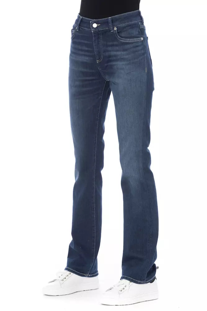 Baldinini Trend Blue Cotton Women Jeans Baldinini Trend