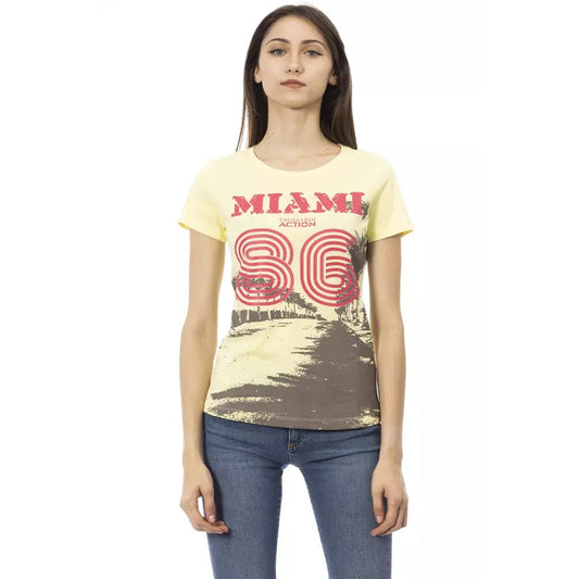 Trussardi Action Yellow Cotton Women T-Shirt Trussardi Action