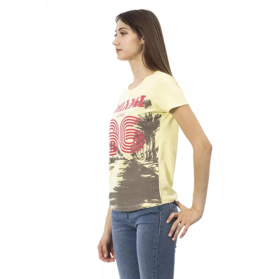 Trussardi Action Yellow Cotton Women T-Shirt Trussardi Action