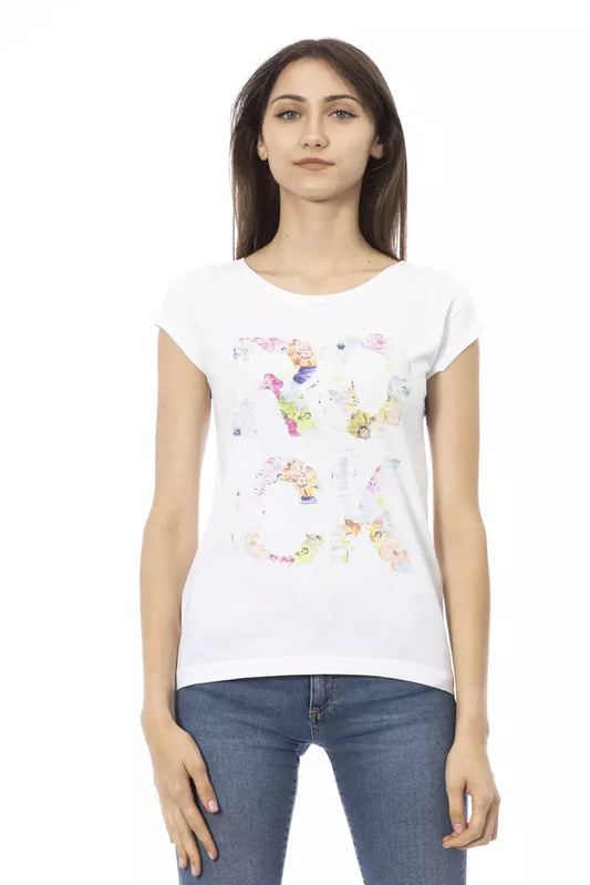 Trussardi Action White Cotton Women T-Shirt Trussardi Action