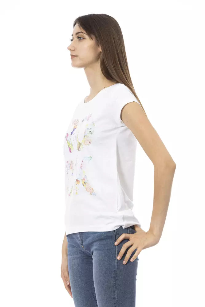 Trussardi Action White Cotton Women T-Shirt Trussardi Action