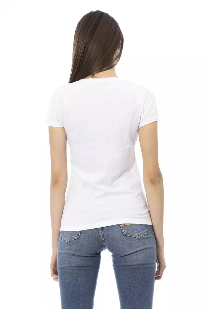Trussardi Action White Cotton Women T-Shirt Trussardi Action