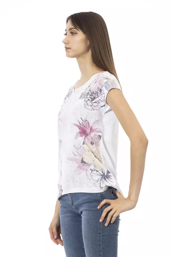 Trussardi Action White Cotton Women T-Shirt Trussardi Action