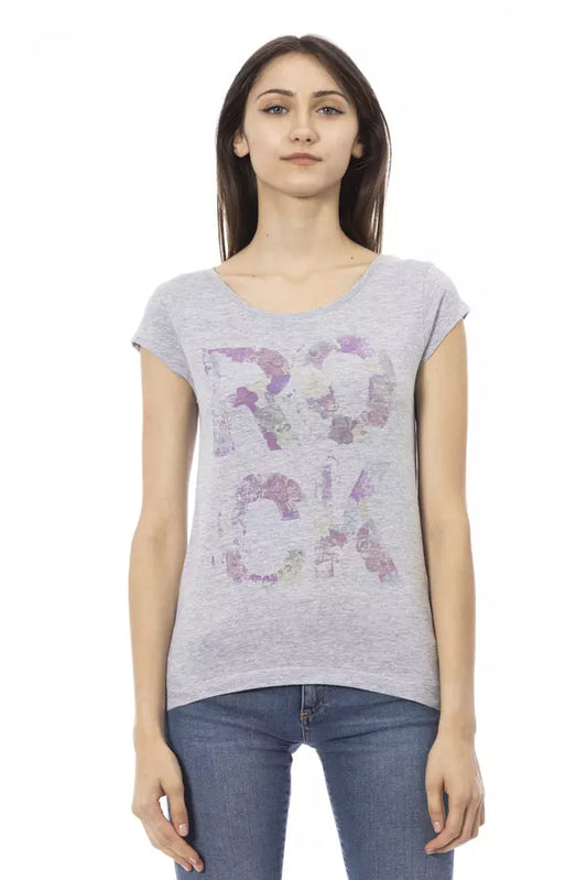Trussardi Action Gray Cotton Women T-Shirt Trussardi Action