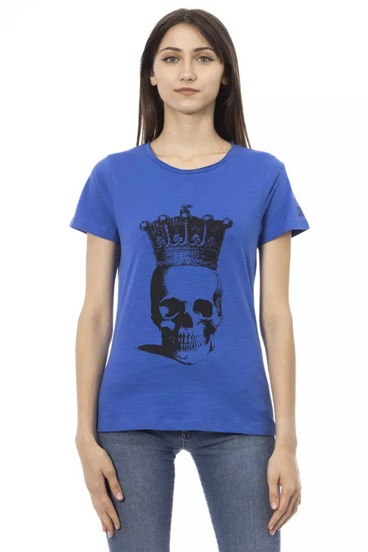 Trussardi Action Blue Cotton Women T-Shirt Trussardi Action