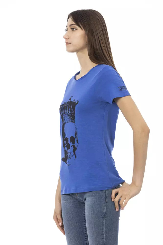 Trussardi Action Blue Cotton Women T-Shirt Trussardi Action