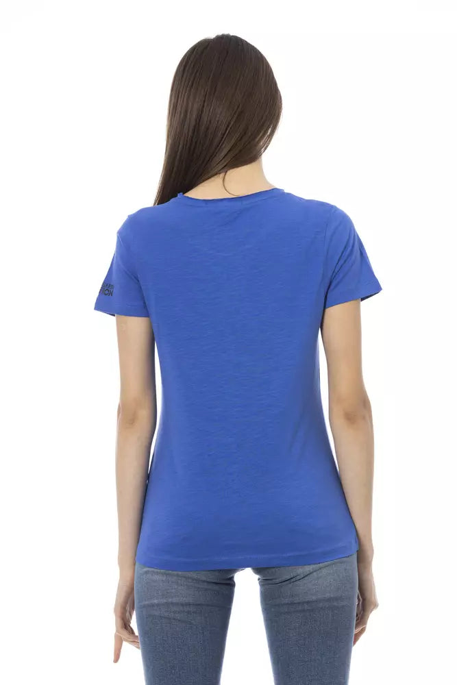 Trussardi Action Blue Cotton Women T-Shirt Trussardi Action