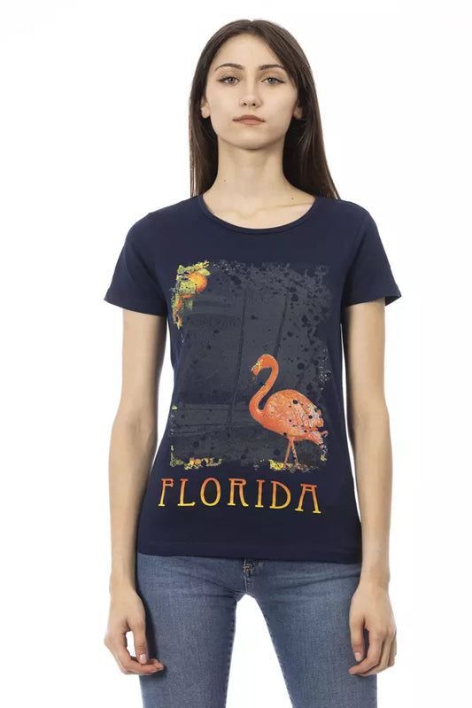 Trussardi Action Blue Cotton Women T-Shirt Trussardi Action