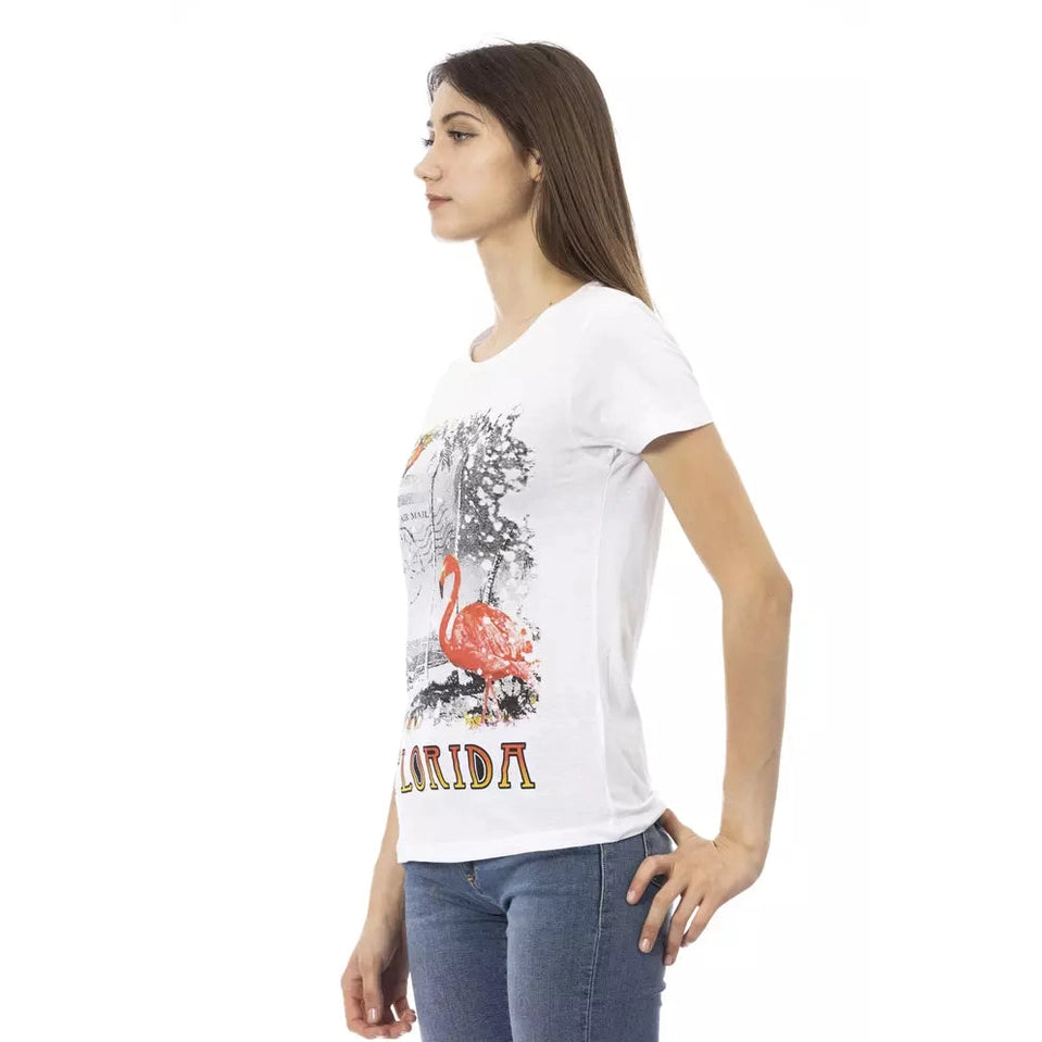 Trussardi Action White Cotton Women T-Shirt
