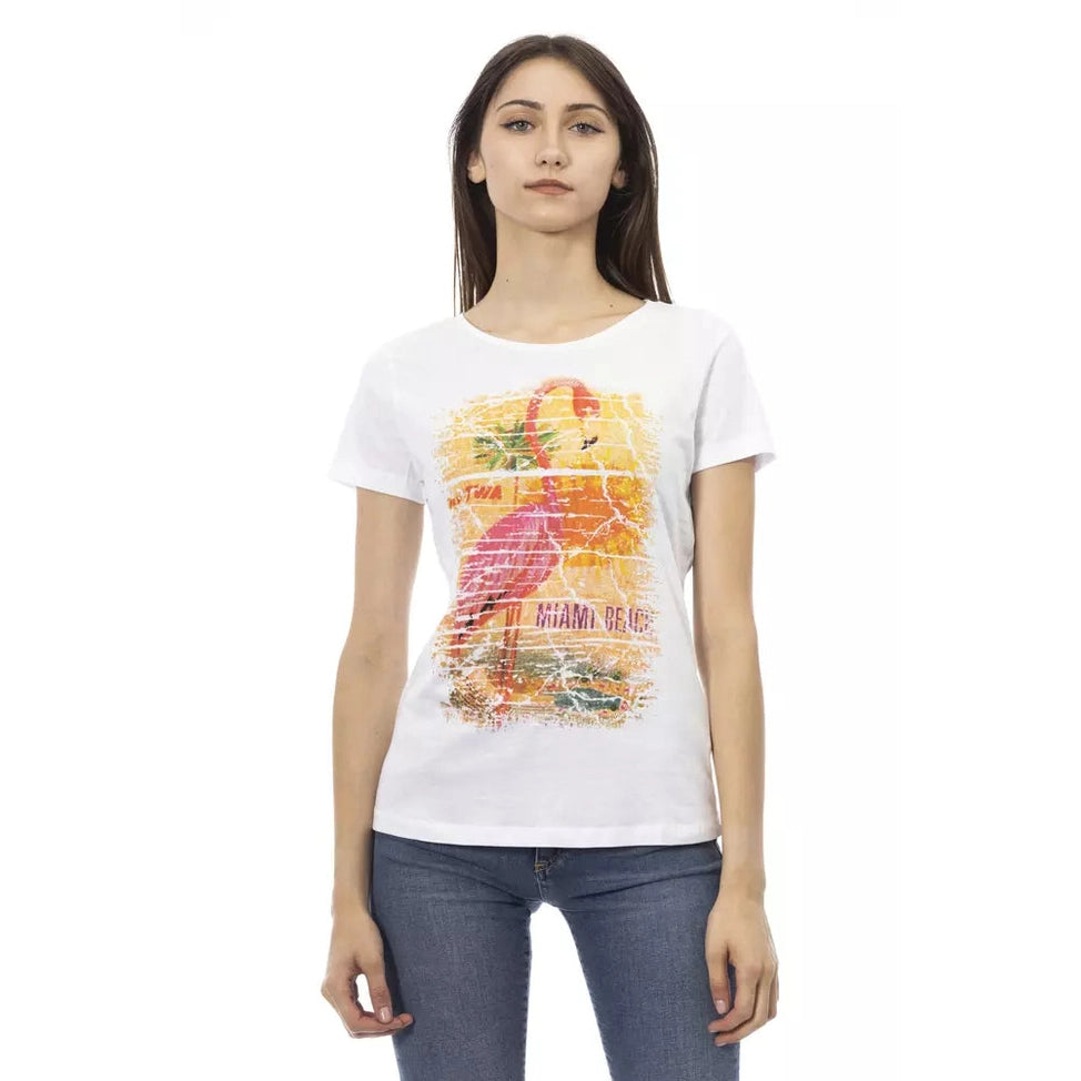 Trussardi Action White Cotton Women T-Shirt