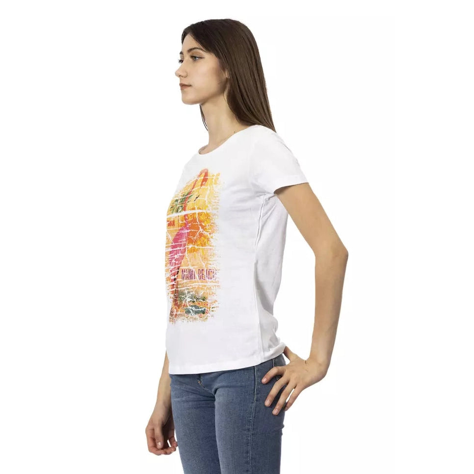 Trussardi Action White Cotton Women T-Shirt