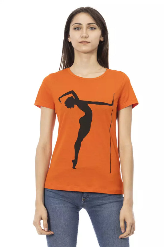 Trussardi Action Orange Cotton Women T-Shirt Trussardi Action