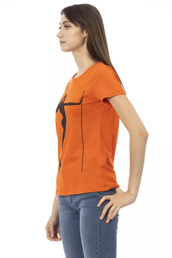 Trussardi Action Orange Cotton Women T-Shirt Trussardi Action