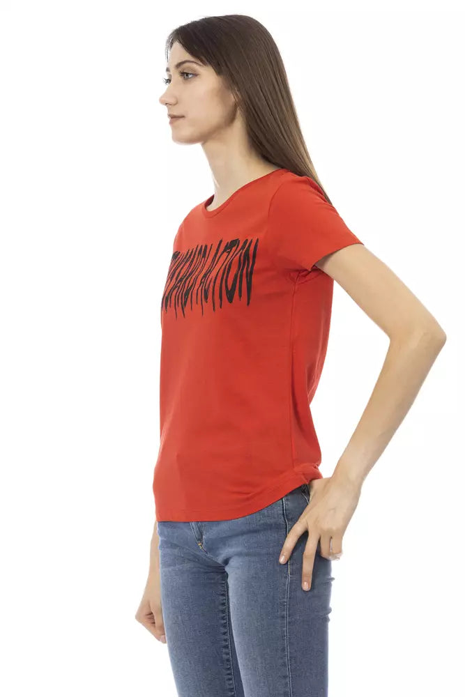 Trussardi Action Red Cotton Women T-Shirt Trussardi Action