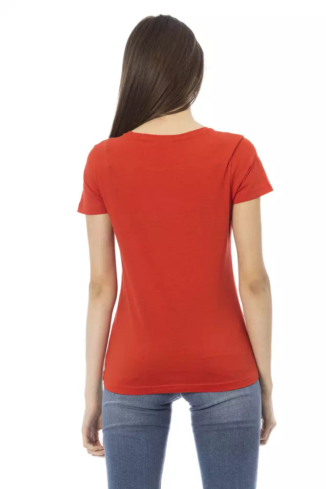 Trussardi Action Red Cotton Women T-Shirt Trussardi Action