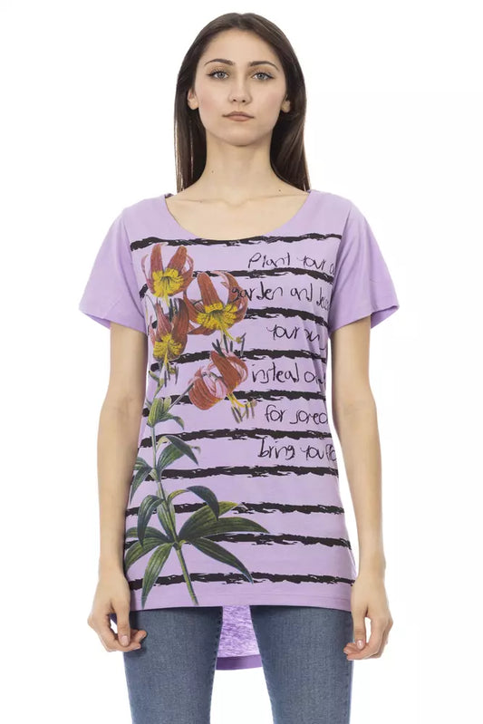 Trussardi Action Purple Cotton Women T-Shirt Trussardi Action
