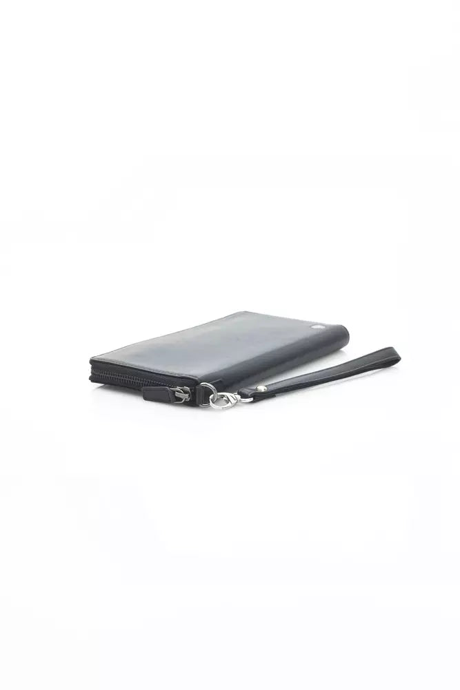Automobili Lamborghini Black Calfskin Men Wallet Automobili Lamborghini