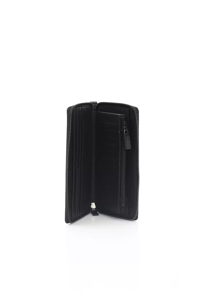 Automobili Lamborghini Black Calfskin Men Wallet Automobili Lamborghini