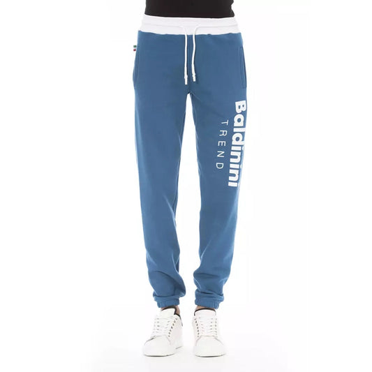 Baldinini Trend Blue Cotton Men's Sport Pant