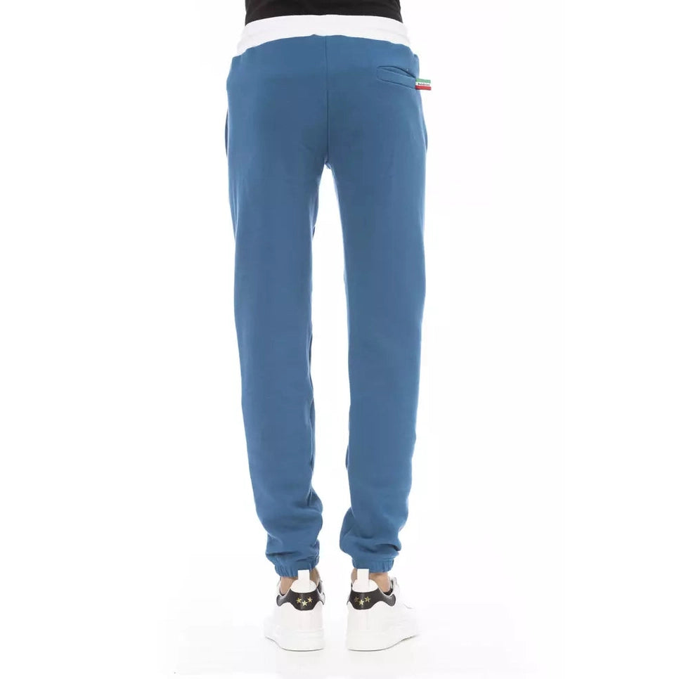 Baldinini Trend Blue Cotton Men's Sport Pant