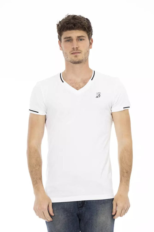 Trussardi Action White Cotton Men T-Shirt Trussardi Action