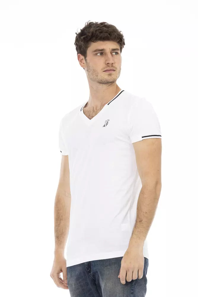 Trussardi Action White Cotton Men T-Shirt Trussardi Action
