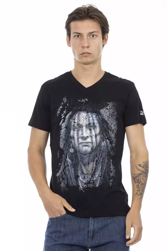 Trussardi Action Black Cotton Men's T-Shirt Trussardi Action