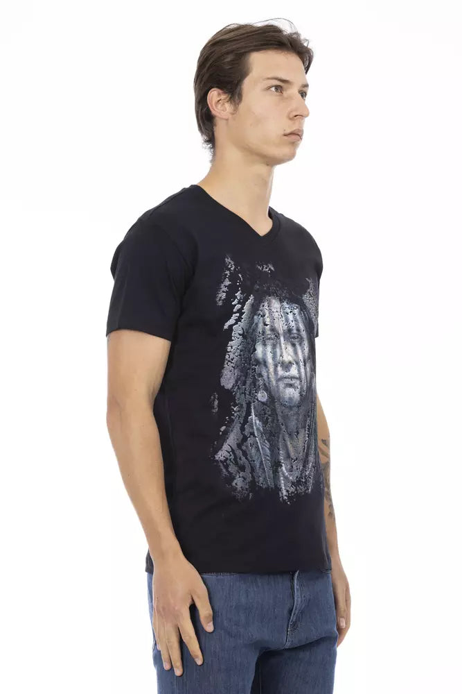 Trussardi Action Black Cotton Men's T-Shirt Trussardi Action