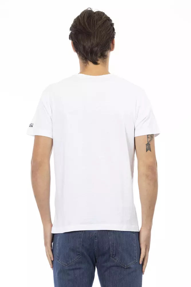 Trussardi Action White Cotton Men T-Shirt Trussardi Action