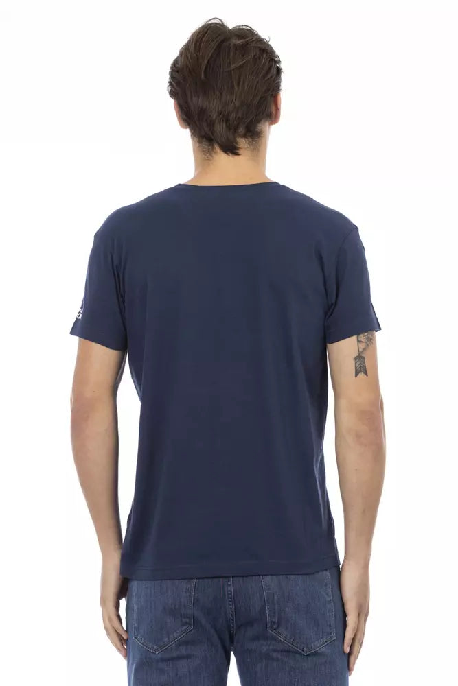 Trussardi Action Blue Cotton Men's T-Shirt Trussardi Action