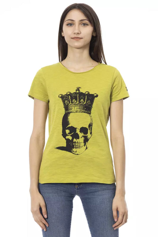 Trussardi Action Green Cotton Women T-Shirt Trussardi Action