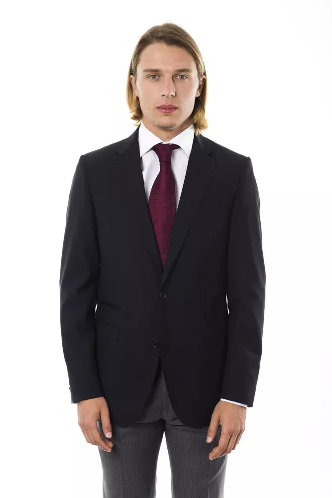 Uominitaliani Black Wool Men's Blazer Uominitaliani